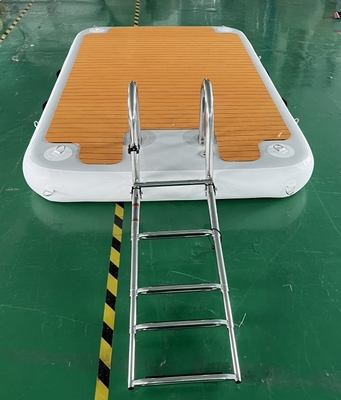پلت فرم شناور تشک آب شناور اسکله بادی EVA با پلکان فولادی ضد زنگ