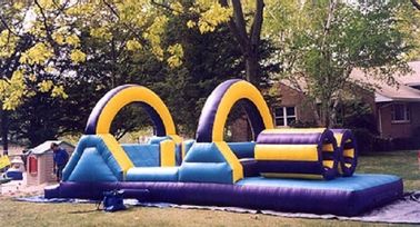 حیاط خلوت رنگی Inflatable Bouncy Course مانع ایجاد محیط زیست