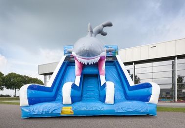 ضد آب Haaien Cusom Inflatable Shark Slide مواد پی وی سی با دوام