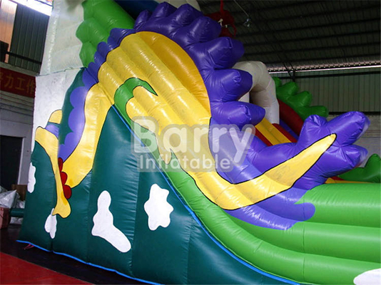 سرسره آبی بادی تجاری رنگین کمان برزنتی PVC برای کودکان