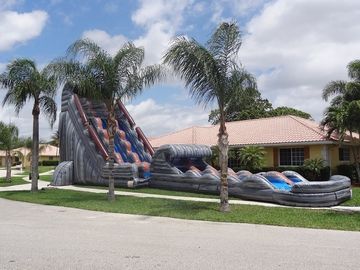 پارک تفریحی 30 FT 2 Lane Inflatable Slides سفارشی PVC ضد آب