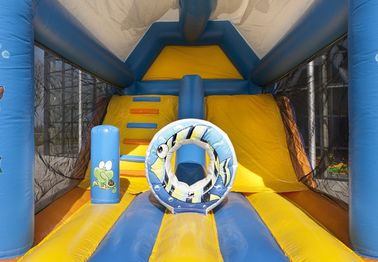 اجاق گاز Seaworld Combo Jumper Inflatables Bounce House Blue 0.55mm PVC
