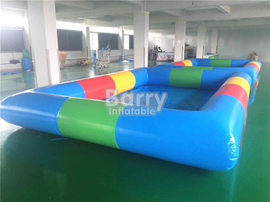 استخر آب قابل حمل رنگ آبی روشن با اسباب بازی های بادی 4x6 متر