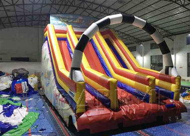 0.55mm Pvc Material Giant Kids / Inflatable Slide بزرگسالان مقاوم در برابر آتش سوزی تجاری