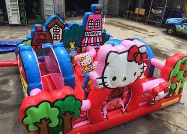 Hello Kitty Inflatable Toddler Playground با اسلاید، بازرگانی بزرگسال قلعه فنری