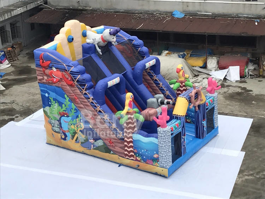اسباب‌بازی‌های بادی کودکانه بادی 0.55 میلی‌متری PVC Commercial Bouncer Outdoor Sea World