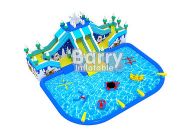 خرس اسلاید Inflatable Water Park Children Kids Inflatable Playground با اسباب بازی آب