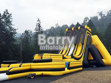 3 خطوط زرد اژدها اجرا مالزی Genting Inflatables بزرگ اسلاید دو دوخت سه گانه