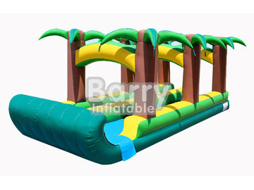 دو لانه بازرگانی Jungle Inflatable Blow up Water Slides 0.55mm PVC Tarpaulin