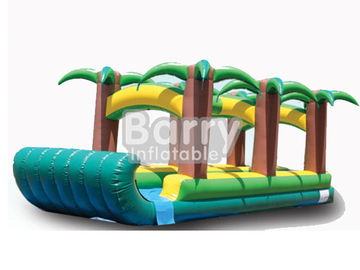 دو لانه بازرگانی Jungle Inflatable Blow up Water Slides 0.55mm PVC Tarpaulin