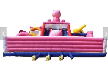 تم حیوانات جشن تولد بادی خانه فنری Pig Kids Jumping Bouncer