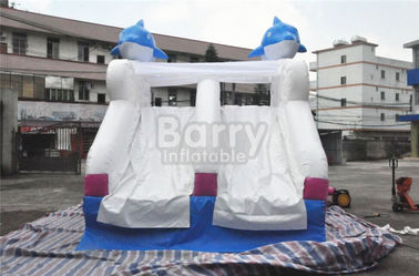 0.55mm Pvc Material for Tarpaulin Dolphin Pink Slide Inflatable برای استخر شنا