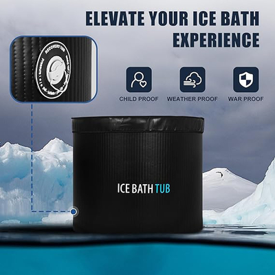 لوگو سفارشی بادکنک سرد غوطه ور یخ حمام لوله حمام بادکنک برای ورزشکاران، آب سرد سازگاری