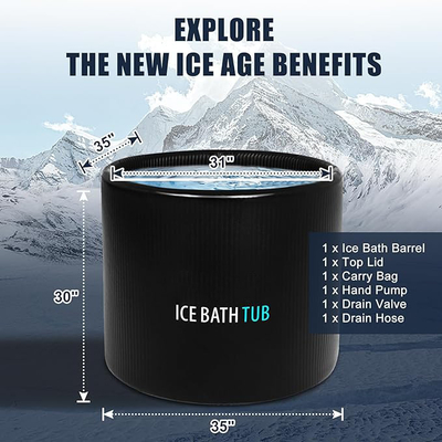 لوگو سفارشی بادکنک سرد غوطه ور یخ حمام لوله حمام بادکنک برای ورزشکاران، آب سرد سازگاری