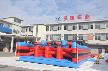 Hot Red 5K Insane Insane Obstacle Obstacle Course for Running , Sling Shot 5K Inflatable Obstacles