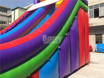 اسلاید Inflatable برای کودکان و نوجوانان با چاپ مجدد Rainbow Commercail