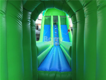 گریت تجاری Inflatable Zip Line Slide برای بزرگسالان رنگ سبز