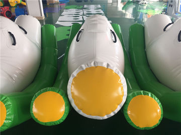 3 * 2 * 1.5m سبز بادی Inflatable Seesaw / انفجار اسباب بازی برای استخر در تابستان گرم