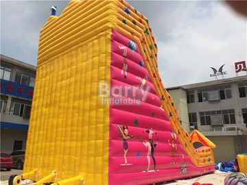 اسلاید بادی سفارشی ساخته شده کودکان تک لانه زرد 12x7x10m