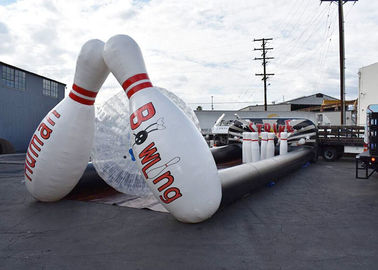 بزرگسالان و کودکان و نوجوانان ورزش های بیرون از منزل Inflatable Deluxe Human Bowling