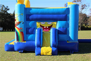 زرد 0.55 PVC پرچم Spongebob پریدن قلعه، بادکنک بادکنک Inflatable برای کودکان و نوجوانان