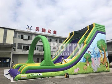 0.55mm pvc Commercial Inflatable Slide دوخت دوخت برای حزب سرگرم کننده