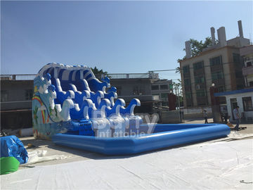 لغزش بیلیارد آب بادی در فضای باز N اسلاید / آب بازی های ورزشی PVC توری