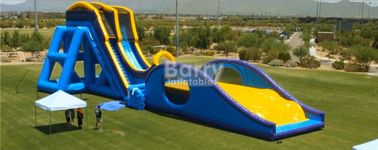 اسلاید های خشک و خنک آبی، اسلاید با ضربه ی بادوام با دو خط برای پارک تفریحی