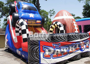 کودکان غول پیکر رنگارنگ 18ft Patriot Monster Truck Inflatable Slide با گواهینامه CE