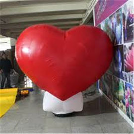 ایستاده چراغ دکوراسیون عروسی مهمانی محصولات تبلیغاتی بادی ، قلب قرمز بزرگ با تورم