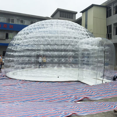 شکل گنبد چادر کمپینگ حباب شفاف تونل بیرونی پی وی سی 1 میلی متری