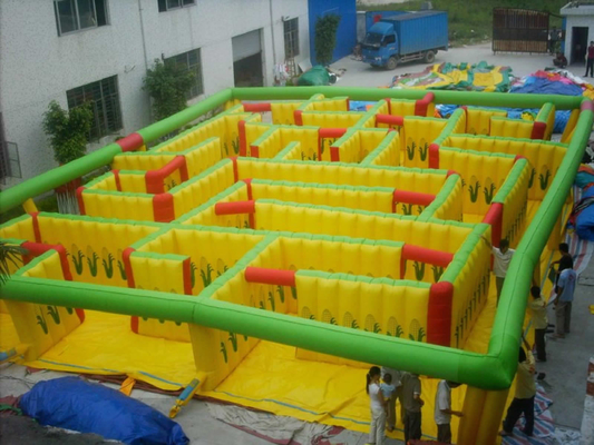 تجهیزات زمین بازی در فضای باز Maze House Bounce House بادی ضد آب