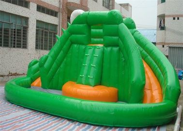 Slide Inflatable Mini با دیوار کوهنوردی، سبک قورباغه Inflatable Pool Slide