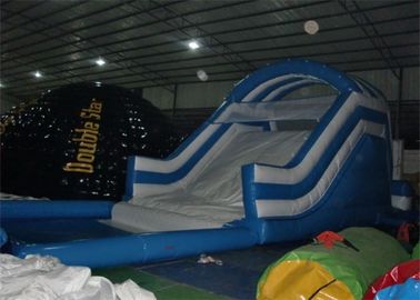 0.55mm PVC Blue Mini Children Commercial Slide Inflatable with Pool EN14960