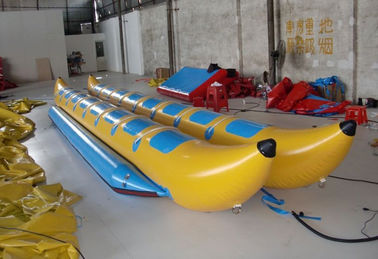قایق بادبانی ماهیگیری بادی دو لاین، قایق بادبانی موز بامبو PVC برای بازیهای ورزشی آب