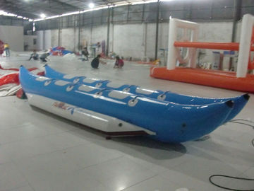 قایق اسباب بازی بادی تورم / 6 شخص PVC ورزش بادی ورزشی موز قایق
