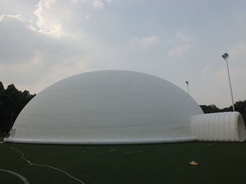 چادر 0.55mm پلاستیکی تزیینی بالایی سفید گنبد Lgloo چادر بادی برای حزب