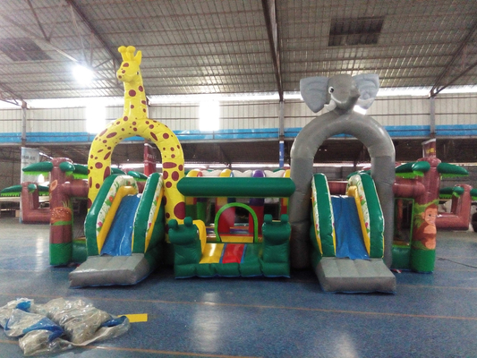 وسایل پارک تفریحی بازی کودکان و نوجوانان با ترامپولین بادی 8×6 متر