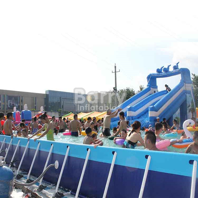 EN71 قاب فلزی استخر شنا 0.9 میلی متر PVC برای پارک تفریحی تابستانی