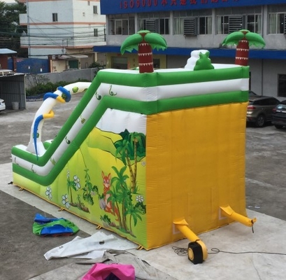 تم ضد آب زمین بازی کودکان Blow Up Water Slides با تم حیوانات و میوه