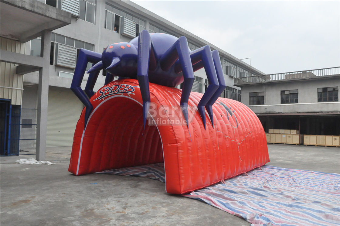 ضد آب PVC Red Cool Spider Design تونل غواصی بادی تورم، چادر تونل تورم