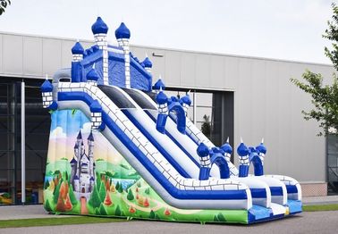 قلعه آبی بزرگ Comelot Jump و Slide Inflatables با دیوار صعود