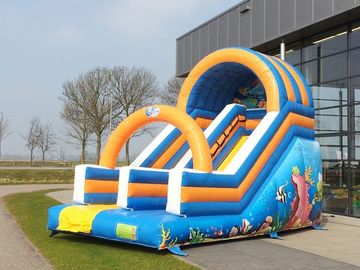 سفارشی Ocean Commercial Inflatable Slide مقاوم در برابر آتش مقاوم در برابر اسلاید گزاف گویی