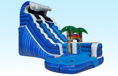 PVC Blue Jungle Monster Slide بادی بادی با توربین بادی، 25L x 15W x 18H