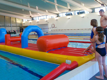 0.9mm PVC Inflatable Aqua Park Inflatable Water Barrier Course برای کودکان و نوجوانان