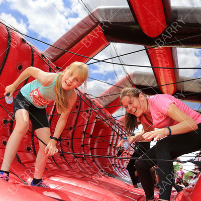 استفاده تجاری PVC پنبه دار 5K Run Obstacle Course با دوام مقاوم در برابر آتش و کیت تعمیر