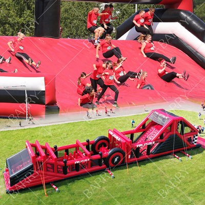 استفاده تجاری PVC پنبه دار 5K Run Obstacle Course با دوام مقاوم در برابر آتش و کیت تعمیر