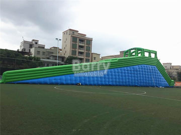 اسلاید بادی قابل حمل غول پلاستیکی، 10000ft سبز ضربه ای