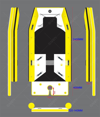 کایاک کوچک بادکنک PVC Power Sailing Ce وزن سبک کاتاماران قایق بادکنک هیپالون قایق بادکنک کاتاماران