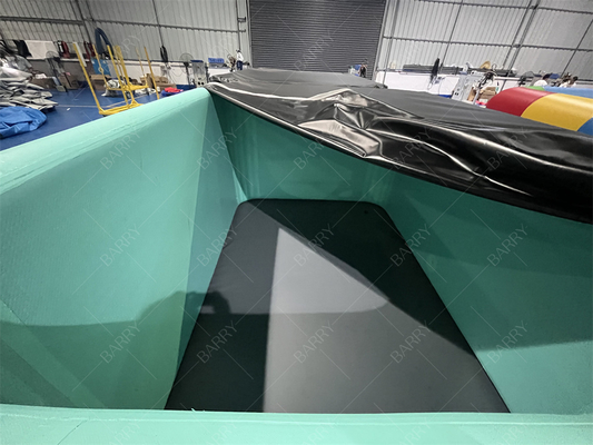 استخر کودکان PVC با رنگ سفارشی تجاری با روکش، استخر بادی با پارچه Drop Stitch، استخر شنای آبی